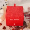Smycken lådor jag älskar dig hjärta rose presentförpackning för kvinnor flickvän julklappar i mode romantisk halsbandsring 231201