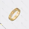 Liebesringschmuckdesigner für Frauen Designer Ring Gold Ring Diamond Pave Ring Titanium Stahl Gold.