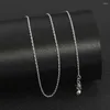 Цепочки HOYON из настоящего серебра 925 пробы, витая веревочная цепочка для мужчин и женщин, базовое классическое ожерелье унисекс, готический простой воротник с шейным воротником, подарок 1,1 мм, 20 дюймов