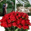 Fleurs décoratives 5 pièces Roses artificielles saint valentin Simulation soie Rose mariage décoration de la maison fausses plantes bricolage couronne fournitures