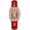 Orologi da polso Orologio alla moda Strass Gypsophila Egg Impermeabile Piccolo Verde Donna Net Rosso