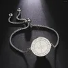 Braccialetti con ciondoli Talismano Protezione di Salomone Bracciale Salute Ricchezza Fortuna Amuleto in acciaio inossidabile Gioielli per feste per donne Uomini