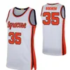 Yeni Syracuse Basketbol Formaları 33 Elijah Hughes Buddy Boeheim Derrick Coleman Marek Dolez NCAA Jersey Portakal Beyaz İşlemeli Ed