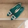 Sapatos de vestido Lux Marca Mulheres Dedo Apontado Deslizamento em Saltos Altos Bombas De Couro De Seda De Cristal Para Mulher Moda Flats