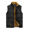 Mannen Vesten Est 2023 Winter Mannen Vest Jassen Dikke Warme Mouwloze Jas Casual Fleece Legergroen Vest Big Size 7XL