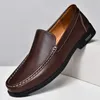 Kleid Schuhe Echtes Leder Männer Loafer Slip on Business Casual Klassische Weiche Mokassins Atmungsaktive Wohnungen Fahren 231130