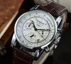 Zeppelin Männer beobachten sechs Nadeln alle Zifferblatt Arbeit Neu Zeppelin Watch wasserdichte Ledergeschäft Casual Quartz Watch Männer Multifunktion chronograph z9856