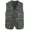 Gilet de sauvetage Bouée Gilet de pêche d'hiver Multi poches sans manches Couleur unie Épaissir Col en V Garder au chaud Cardigan Grande taille Hommes Gilet d'hiver pour voyage 231201