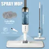 Mop DARIS Mop piatto spray con cuscinetti in microfibra riutilizzabili Rotazione a 360 ° Pulizia del pavimento Bottiglia triangolare quadrata da 500 ml di grande capacità 231130