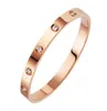 Nowa moda klasyczna Kobiet Women039S Banles for Women Rose Gold Srebrna Bransoletka Bransoletka Rhinestone Mankieta Prosta modna biżuteria 6342772