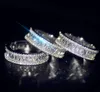 2019 Nowy przybycie Blawdząca luksusowa biżuteria 10KT białe złoto wypełnij kobiety Księżniczka Cut White Topaz CZ Diamond Wedding Proober Rin9766789