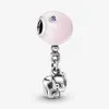 Il nuovo arrivo in argento sterling 925 con elefante e palloncino rosa ciondola il fascino adatto al braccialetto europeo originale con gioielli di moda Access256n