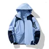 Men's Jackets Patchwork Hoodie Jacket Spring Mens Windbreaker Hiking Women Men Autumn Casual Hip Hop Streetwear Sports Coats Pink