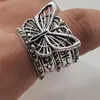 Cluster Rings 5 Pieces set Of Retro Fashion Hip-hop Ring Set Butterfly Multi-layer Couple Trend Personality Female Size 5#-10#173v