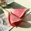 Flores decorativas de alta calidad PU Real Touch Calla Lily ramo artificial para la decoración de flores del hogar nupcial de la boda
