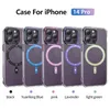 Clear Acrylic Magnetic Phone Cases For iPhone 15 14 Plus 13 12 11 Pro Max Xs Max Xr Samsung S24 S23 FE Plus Ultra Transparent Hybrid TPU Case Cover