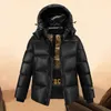 1xty Men's Down Parkas Winter New Thickened Warm and Cold Resistant Black Gold Jacket for Couples Short White Duck Down Student Coat Trend