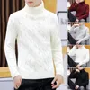 Männer Pullover Langarm Stricken Tops Hoher Kragen Männer Pullover Stilvolle Teenager Winter Verdickte Rollkragen Stricken Für Gemütliche