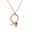 Designer Carter S925 Sterling Silver Pendant Clavicle Chain Fashion Rose Gold Necklace Girl Gift