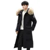 87Je Męskie Paras Para Zimowa nowa kurtka Tide Brand Big Wool Collar 90 White Duck Down Coat