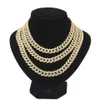 Volledige diamanten hiphop herensieradenarmband item Cuban Necklace2991