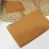 Summer New High-capacity Straw Woven Bag One Shoulder Split Leather Holiday Portable Women's Bag Pastoral Woven Bag 230313