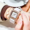 Montres en cuir pour femmes, montre-bracelet à Quartz élégante, Design Unique, montre de luxe pour dames, 231201