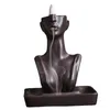 Decorative Objects Figurines Beauty Statue Ceramic Incense Waterfall Backflow Incense Censer Incense Holder Home Decor 231130