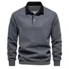 Men's Casual Shirts 2023 Shirt Autumn Long-sleeved Polo Collar Hoodie Trend European Code High Pullover All Match Low