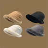 Ampla borda chapéus balde mulheres chapéu fofo inverno quente engrossar proteção fria pescador boné de alta qualidade plush thieken moda senhoras panamá 231130