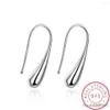 Pendientes de tuerca Plata de Ley 925 auténtica pura con forma de lágrima para mujeres, niñas y niños, joyería Orecchini Aros Aretes Boucle D'orei232r