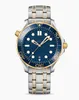 AAA качественная дизайнерская часа мужские мужские смотрят высококачественные море 007 Мастер Джеймс Кожаный Бонд OROLOGIO UOMO Автоматические механические часы Jason007 с логотипом