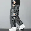 Pantaloni da uomo Pantaloni cargo neri Uomo Y2K Streetwear Pantaloni casual Verde Plus Size Camo Cotton Multi Camouflage Street Wear Stile Coreano Moda 231130