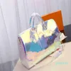 UOMINO RAINBOW LASER FLASH FLASH PVC Designer zaino trasparente borsino marsupi di colore brillante zaino per viaggi bagagli spalla incrociata 255k