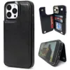 Korthållare Trendiga stötbeständiga mobiltelefonfodral för iPhone 13 Pro Max med slots Holder Women Men Luxury Magnetic Coin Pocke336Z