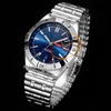 TWF Chronomat GMT ETA A2836 Automatic Mens Watch Blue Stick Dial Stainless Steel Rouleaux Bracele A32398101C1A1 Super Edition Watches Reloj Hombre Puretime F6