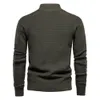Erkek Sweaters Aiopeson Örme Erkekler Hırka Pamuk Yüksek Kalite Düğmesi Sahte Boyun Kazak Erkekler için Kış Moda Tasarımcısı HARDIGANS 231130