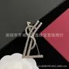 jewelry designer yslies brooch pins threaded Y-letter brooch for women with stripes brooch accessories ancient trendy corsage accessories