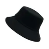 Breda randen hattar hink kvinnor stor storlek sol hatt stor huvud fiskare svart beige bomullspanama mössa plus 5457 cm 5760 cm 6063cm 231130