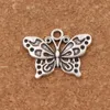 White Peacock Anartia Jatrophoe Butterfly Charm Beads 100st Lot 24 8x19 1mm Antika silverhängen smycken DIY L1128247J