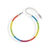 Charm Bracelets Super Delicate Shiny Colorful Zircon Crystal Tennis Necklace Bracelet Set Women's Stainless Steel Jewelry Trending Products