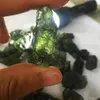 A Natural Moldavite green aerolites crystal stone pendant energy apotropaic4g-6g lot rope Unique Necklace 210319243b