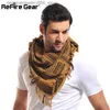 Scarves ReFire Gear Arab Tactical Shemagh Scarf Army Desert Headwear Military Keffiyeh Scarves % Cotton Paintball Combat Arabic Scarf Q231202