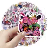 52pcs Gothic dazzle girls graffiti Waterproof PVC Stickers Pack For Fridge Car Suitcase Laptop Notebook Cup Phone Desk Bicycle Skateboard case.