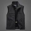 Gilets pour hommes Printemps Automne Extérieur Militaire Noir 2023 Veste sans manches Mode Pêche pour poche Pographie Casua Gilet 231130