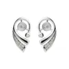 Blank Earring Base Pearl Settings 925 Sterling Silver Stud Earrings Findings DIY Jewellery Making 5 Pairs260O