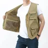 Gilet de sauvetage bouée 6XL unisexe extérieur multifonctionnel gilet de pêche multi-poches Camping aventure pêche photographie équitation chasse Cargo gilet 231201