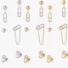 Stud Luxus-Boutique-Schmuck einfache Mode S925 einzelne Diamant-Anhänger Damenohrringe mehr öffnen Sie bitte das Video 231201