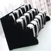 1pcs Black 3-Tier Velvet Watch Bracelet Jewelry Display Holder Stand Rack287O