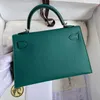 Borsa mini borsa a tracolla di alta qualità Borsa di design di lusso borsa verde Borsa a tracolla classica da donna in vera pelle tutta fatta a mano